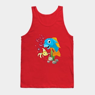 Happy fish Tank Top